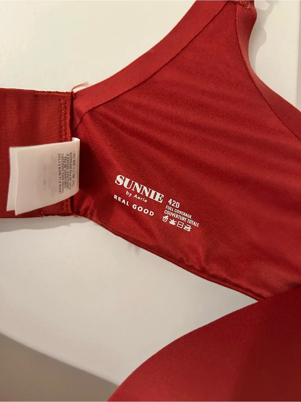Aerie Sunnie Real Good Full Coverage Bra 42D Jester Red T-Shirt Bra